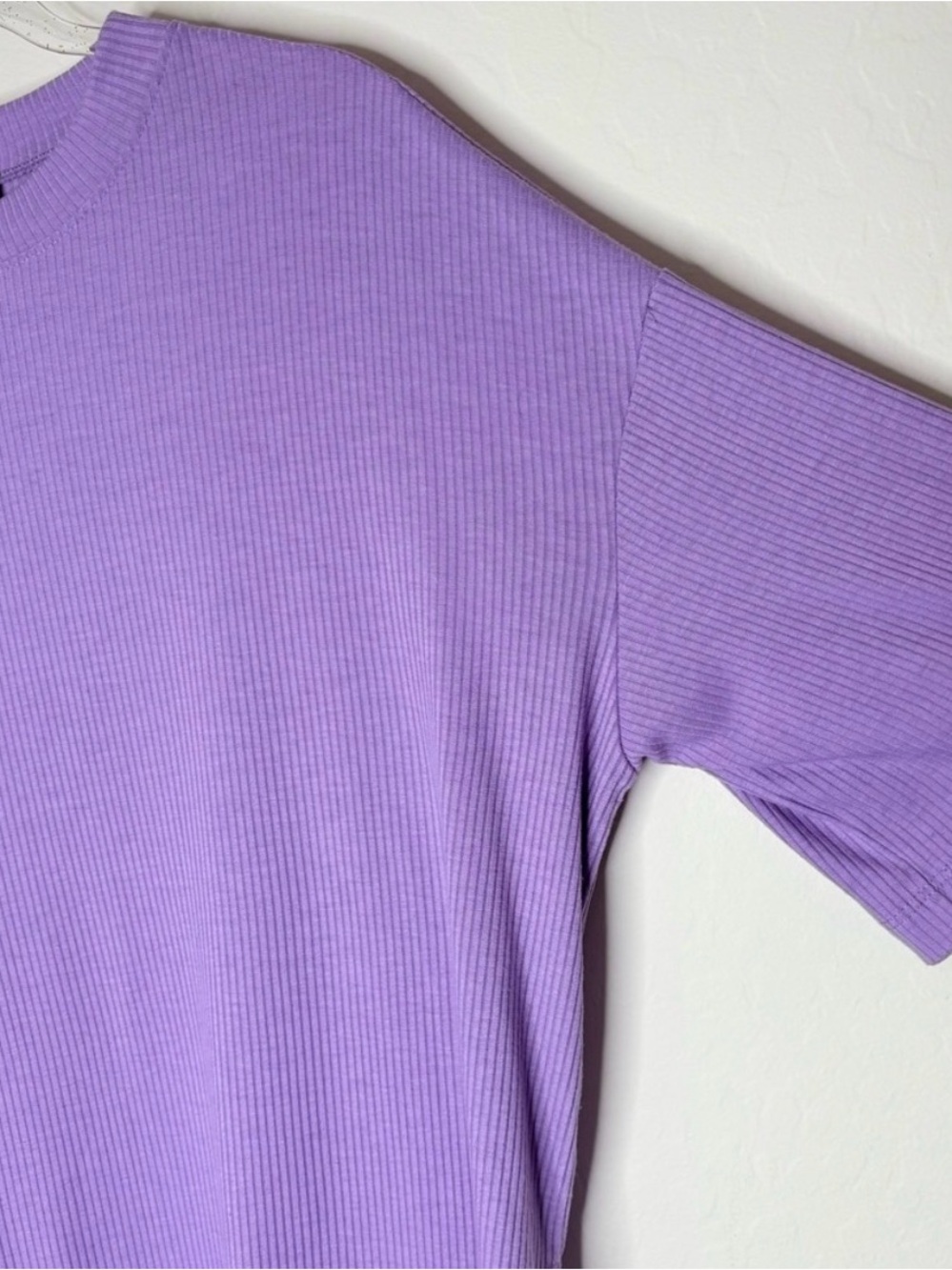 Dressed In Lala Purple Lavender Ribbed Playsuit Top Only Size Small - Picture 5 of 9